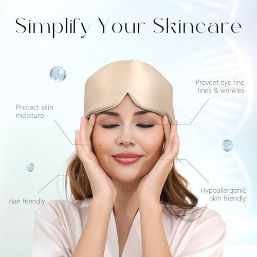ZIMASILK 22 Momme 100% Mulberry Silk Sleep Mask - Full Silk Filled - color: Taupe