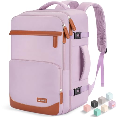 40L Travel Backpack, Flight Approved Carry On Laptop Backpack - color: Purple, size: Large