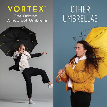 ShedRain Vortex Windproof Compact Travel Umbrella, Auto Open Close - color: Vex Black 54"Arc
