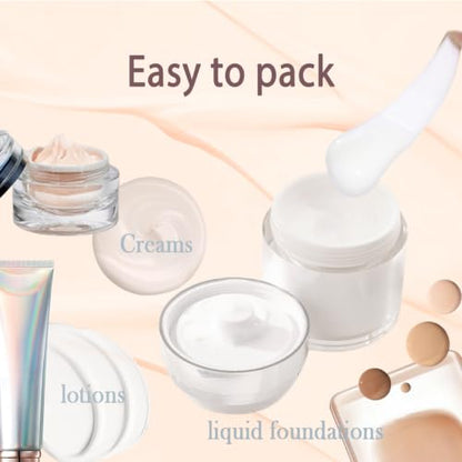 Airless Pump Jar - Refillable Travel Size Containers for Toiletries, Leak Proof Vacuum Lotion Dispenser for Moisturizer, Cream & Skincare, TSA Approved Travel Bottles Set (15/30/50ml) - size: 30ml