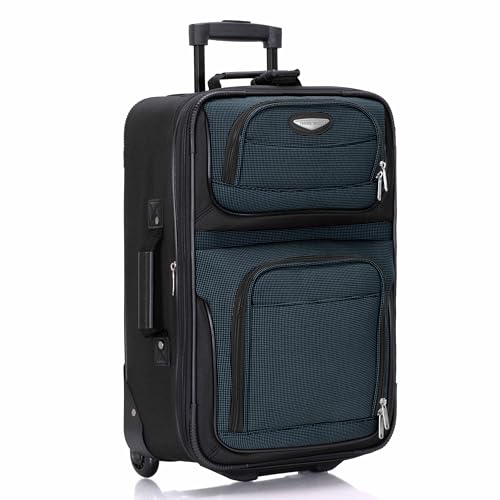 Travel Select Amsterdam Softside Expandable Luggage with Rolling Wheels, Navy, 21-Inch Carry-on - color: Navy, size: 21-Inch Carry-on