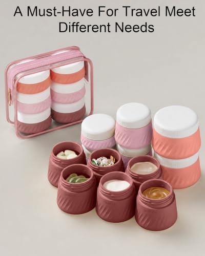 Quatish 6 Pack Travel Size Containers for Toiletries, 3oz, Red Rock - color: Red Rock, size: 3 Ounces