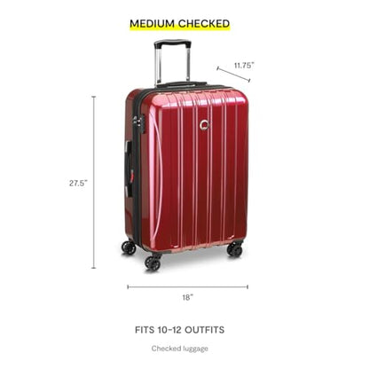 DELSEY Paris Helium Aero, 2-Piece Set (21/24 Inch) Hardside Luggage, Plum - color: Plum, size: 2-Piece Set (21/24)