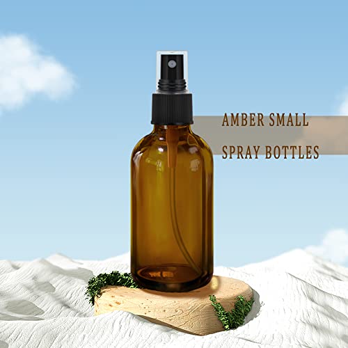 GIVAMEIHF Amber Glass Spray Bottles 4 oz, Small,Leakproof,Refillable,4 Pack - color: 4oz-4 Pcs
