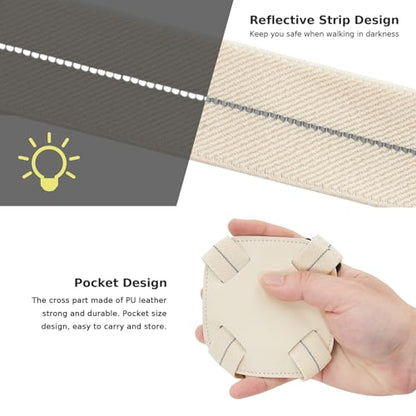Travelkin Luggage Straps Bag Bungee for Suitcase Add a Bag TSA Approved - color: Almond white-2 PACK