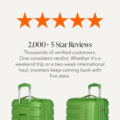 SWISSGEAR Signature Carry-On/Large Hardside Expandable Spinner Luggage Set, ABS Construction, TSA-Friendly Lock, Green, 2-Piece Set (19/27-Inch) - color: Green, size: 2-Piece Set (19/27)