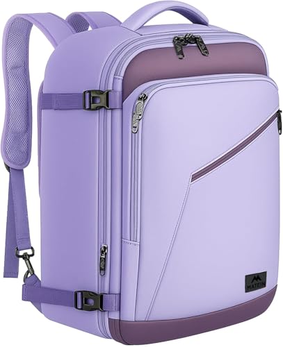 MATEIN Travel Backpack, Carry on Backpack with Detachable Shoulder Straps - color: Light Purple Grey, size: X-Large