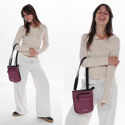 Sherpani Prima, RFID Anti-Theft Crossbody for Women - color: Pink Smoky Orchid