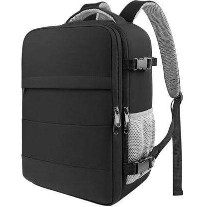 HOTOR Travel Backpack Flight Approved Bag Men Women, Medium Black - color: Black, size: Medium