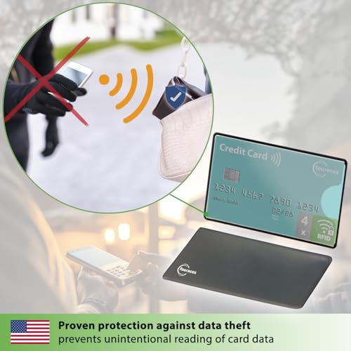 rfid blocking sleeves, 4 pieces - credit card protector - card blocker for bank card, anti fraud nfc card holder