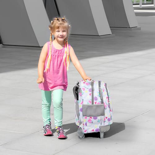 Tilami Rolling Backpack for Kids 18 Inch Wheeled Bookbag for Boys & Girls for School & Travel,Claw - color: Claw