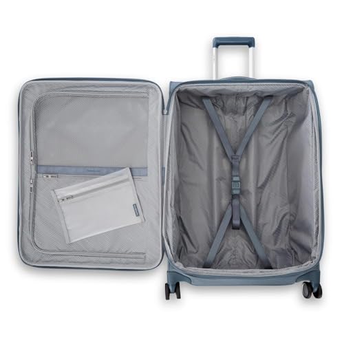 Samsonite UpLIFT Lightweight Large Checked Softside 3-Piece Luggage Set with Spinner Wheels - Expandable - Airline-Approved, Polyester Soft Suitcase for Ultra Light Travel - Elemental Blue - color: Elemental Blue, size: 3-Piece Set (CO/MD/LG)