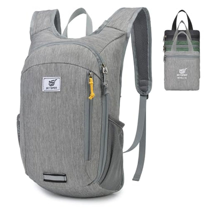SKYSPER Small Daypack 10L/15L/20L Hiking Backpack Packable Lightweight Travel Day Pack for Women Men - color: Grey, size: 15l