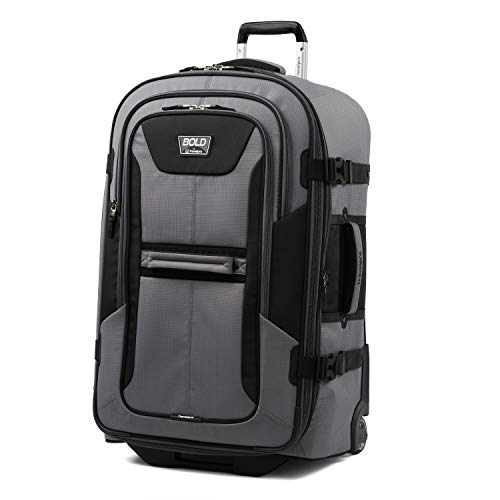 Travelpro Bold Softside Checked Rollaboard, Grey/Black, 28-Inch - color: Grey/Black, size: Checked-Large 28-Inch