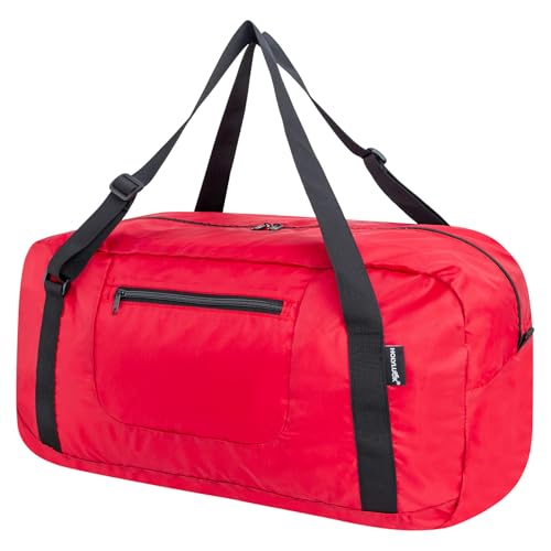 HOLYLUCK Foldable Travel Duffel Bag Luggage Great for Gym -55L, Red - color: Red, size: 55L