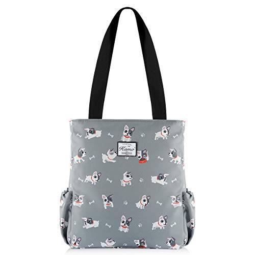 KAMO Floral Tote Bag - Waterproof Lightweight Handbags Travel Shoulder Bag for Hiking Yoga Gym Swimming Travel Beach - color: 0-gray
