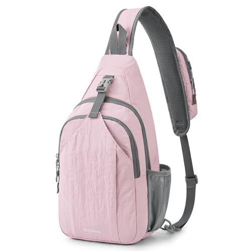 G4Free Sling Bag for Men Women, RFID Blocking Crossbody Bag, Daily, Travel - color: Pink