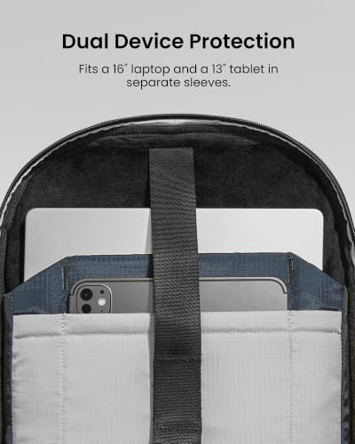 tomtoc Laptop Backpack 26L, Large Work Bag Fits 15.6-16 Inch Laptop - color: Black, size: 26L