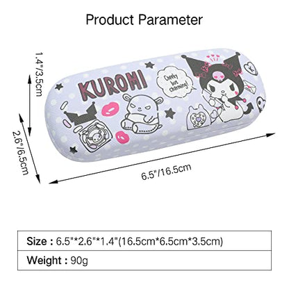 PERFECTSIGHT Hard Shell Eyeglasses Case, Kawaii Protective Glasses Case for Kids, Cute Eyeglass Case for Women Men Girls - color: Purple