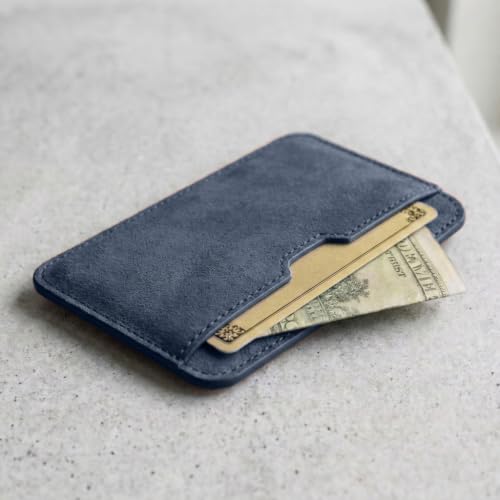 Vaultskin CHELSEA Slim Leather Card Wallet for Men, RFID (Teal) - color: Midnight Teal