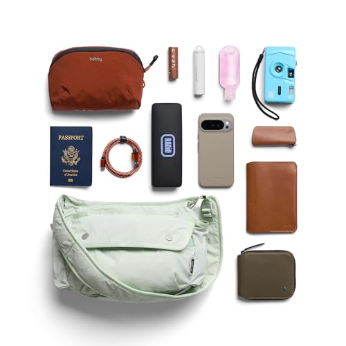 Cinch Sling (Everyday Shoulder Bag with Internal and External Organization, and Light Comfortable Padding) - color: Seafoam