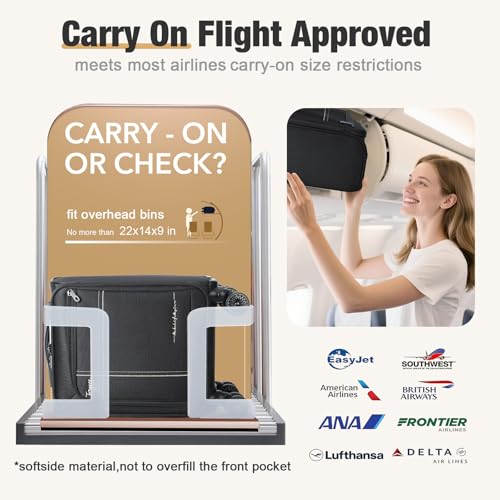 19 Inch Carry on Luggage 22x14x9 Airline Approved, Softside - color: Black, size: 19 inch_Carry on