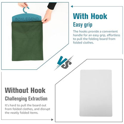 BoxLegend Shirt Folder Enlarged Clothes Folding Board with Hook Plus | Shirt Folding Board Durable T Shirt Folder - color: Blue, size: Medium