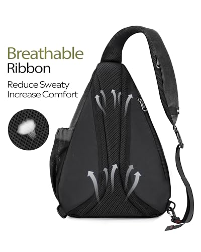 OutdoorMaster Sling Bag, Hiking Daypack, Crossbody Shoulder Chest Urban - color: Classic Black
