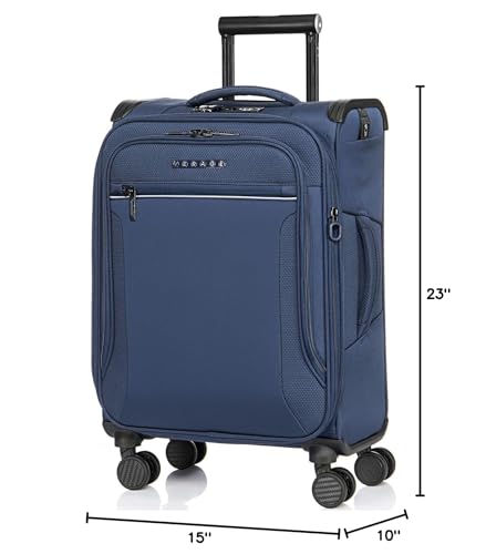 Verage Toledo Carry On Luggage Softside Expandable Suitcase with Spinner Wheel (20-Inch, Navy) - color: Navy, size: Carry-On 20-Inch