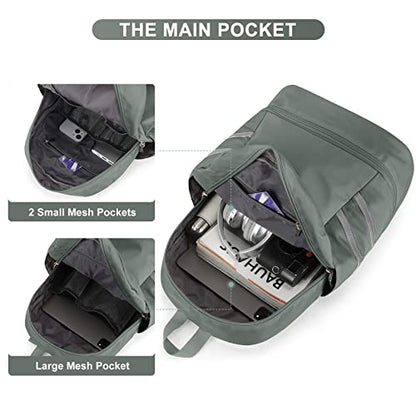 coofay Gym Backpack For Women, Gym Bag with Shoe Compartment - color: A-olive Green, size: Small