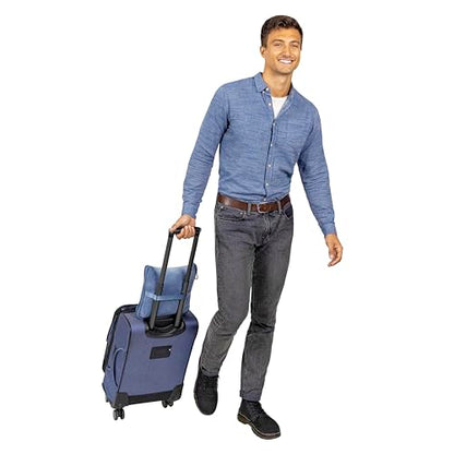 BlueHills Premium Soft Travel Blanket Pillow Combo Airplane Grayish Blue - color: Grayblue-1pk-t026