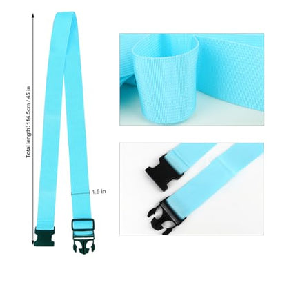 Luggage Straps Travel Belt Multiple Suitcase Connector, 2 Pack Light Blue - color: 2Pcs Light Blue