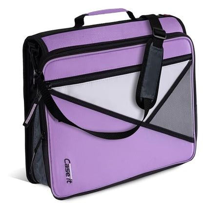 Case-it School Zipper Binder | 2-Inch O-Rings | 350-Sheet | LT-007 Lavender - color: Lavender Lt-007, size: 1 Pack
