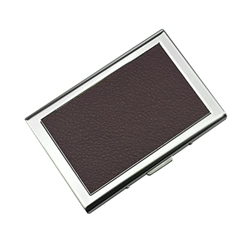 RFID Blocking Credit Card ID Holder Slim Money Travel Stainless Steel Men Secure Protector Wallet (Silver Brown) - color: Silver Brown