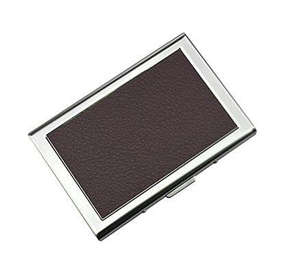 RFID Blocking Credit Card ID Holder Slim Money Travel Stainless Steel Men Secure Protector Wallet (Silver Brown) - color: Silver Brown