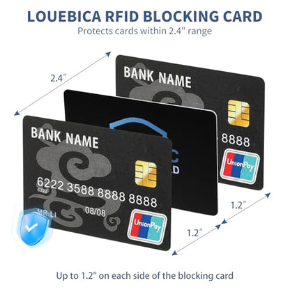 RFID Blocking Card, NFC Contactless Anti-Theft Bank Debit Credit Card Protector,One Card Protects Entire Wallet Purse - color: A-10 Pcs Black