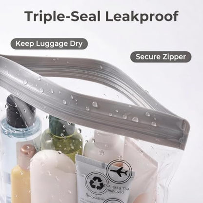 4 Pack TSA Clear Toiletry Bag Quart Size Travel Waterproof EVA
