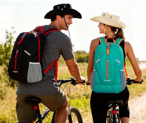 levayhill 25L Lightweight Foldable Backpack & Sun Hats Travel, Lake Blue - color: Lake Blue