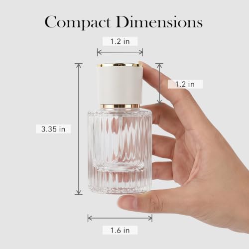 ptlsy Empty 30ml Glass Refillable Travel Perfume Spray Bottle Set, 12 Pack - size: 30ml*12pcs