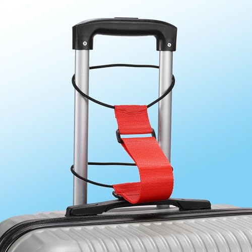 PATIKIL Luggage Straps Bag Bungee, 2 Pcs Suitcase Straps Adjustable Belt for Add a Bag Easy to Travel Elastic Strap Belt Handle Handbag Backpack, Grey Orange - color: Gray-Orange