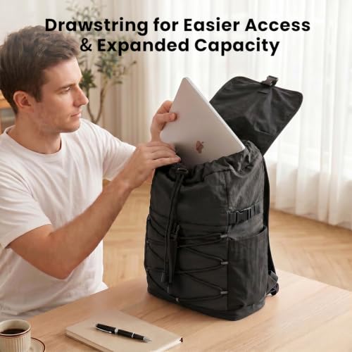 Travel Backpack for Women Men, Basics Bag fits 16'' Laptop - color: Black