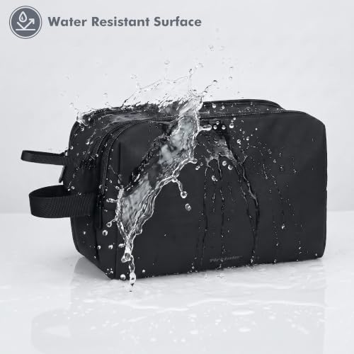 Mens Water Resistant Dopp Kit Travel Toiletry Bag - size: Large