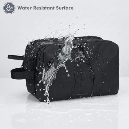 Mens Water Resistant Dopp Kit Travel Toiletry Bag - size: Large