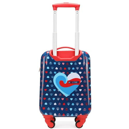 Nautica Kids Luggage - 18" Rolling Hardside Upright Carry-on Suitcase with Spinner Wheels, Peace Print - color: Nautica Peace