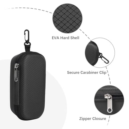 Bukere Double Eyeglasses Case with Adjustable Slots, EVA Hard-shell Travel Dual Glasses Sunglasses Organizer for Men Women - color: Black