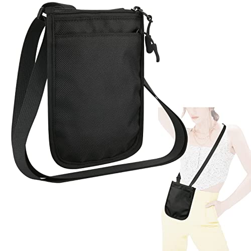 Cosmos Foldable Travel Cell Phone Purse Crossbody Bag Passport Holder Sling Bag Neck Wallet Pouch Mini Messenger Bag for Holding Travel Essentials Phone Passport Keys Cards Cash in Traveling & Trip