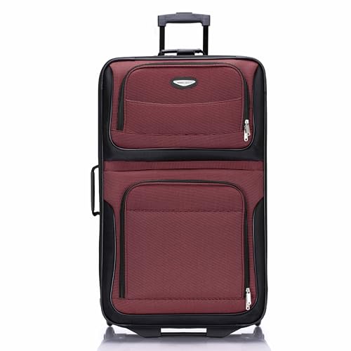 Travel Select Amsterdam Softside Expandable Luggage with Rolling Wheels, Red, 29-Inch Large - color: Red, size: 29-Inch Large