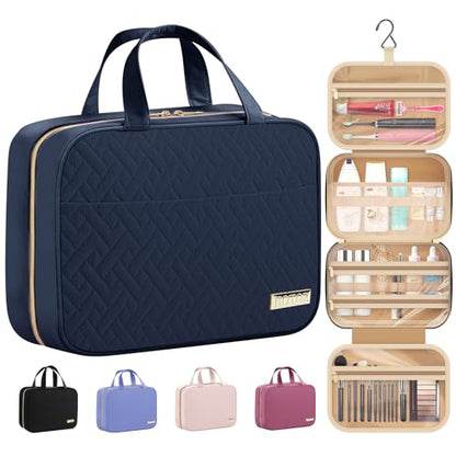 HOTOR Hanging Travel Toiletry Bag Women Men Essentials Navy Blue - color: Navy Blue, size: Medium