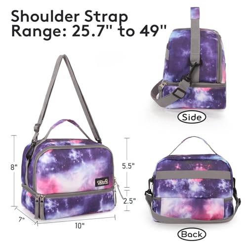 Tilami Rolling Backpack for Boys and Girls,Galaxy Purple - color: Galaxy Purple