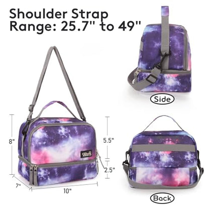 Tilami Rolling Backpack for Boys and Girls,Galaxy Purple - color: Galaxy Purple